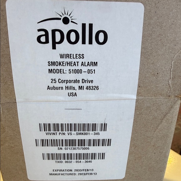 Apollo Wireless Smoke/Heat Alarm - White - Picture 3 of 3